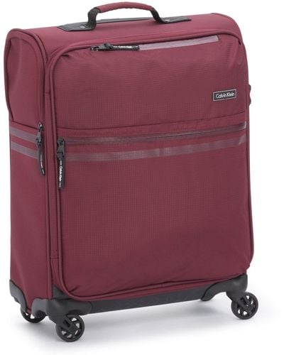 Calvin Klein Parker Softside Expandable Spinner Luggage With Tsa Lock - Red