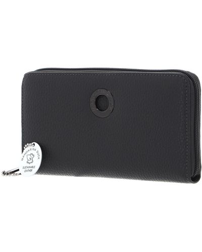 Mandarina Duck Mellow Leather Wallet Reisezubehör-Brieftasche - Schwarz