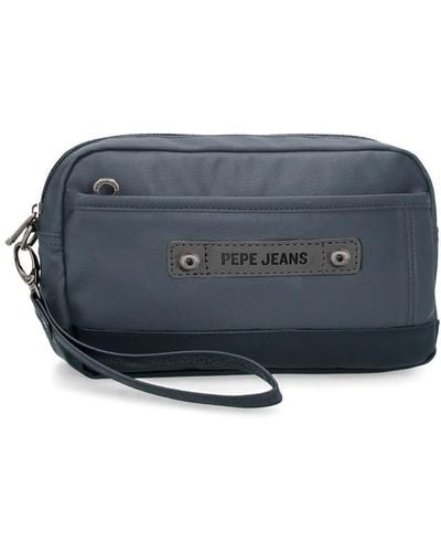 Pepe Jeans Hatfield Blue Handbag 24.5 X 15 X 6 Cm Polyester