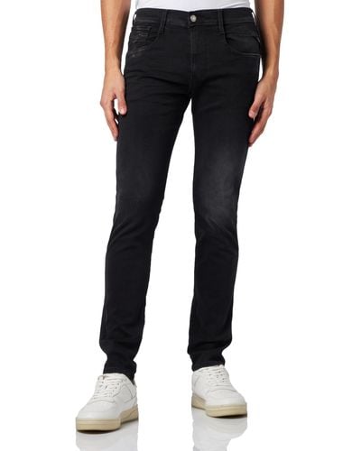 Replay M914Y Anbass Hyperflex Recycled Jeans - Nero
