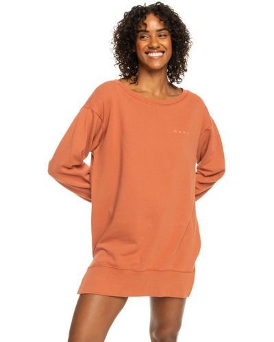 Roxy Oversized Sweatshirt Dress for - Orange