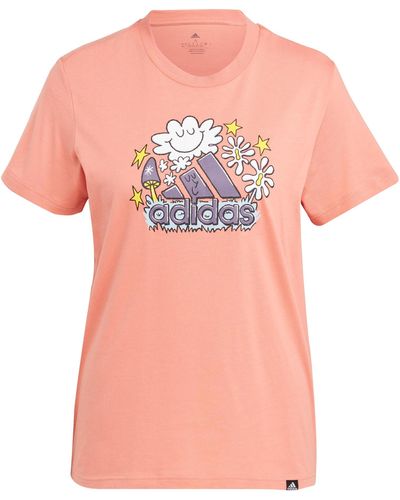 adidas Doodle Fill T Tshirt - Pink