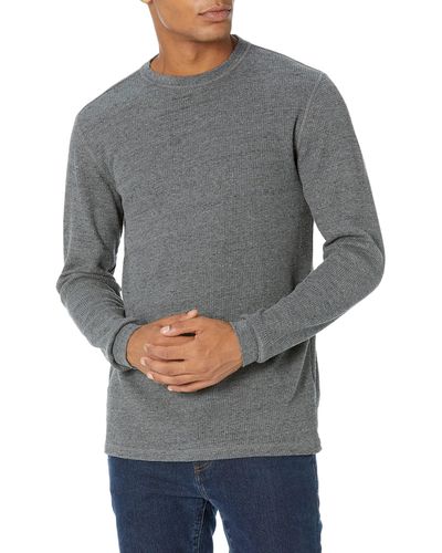 Amazon Essentials Regular-fit Long-sleeve Waffle Henley Shirt - Grey