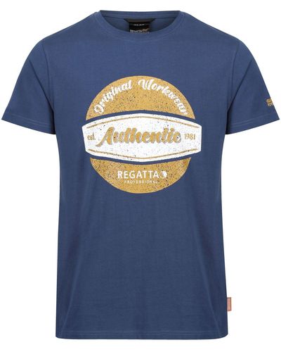 Regatta S Original Cotton T Shirt Dark Denim - Blue