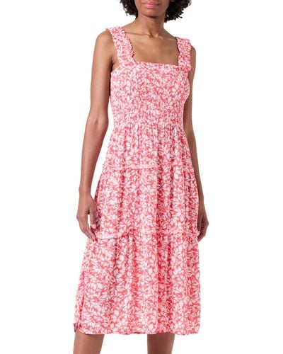 Vero Moda VMMENNY SL Smock Calf Dress WVN GA NOOS langes Kleid - Pink