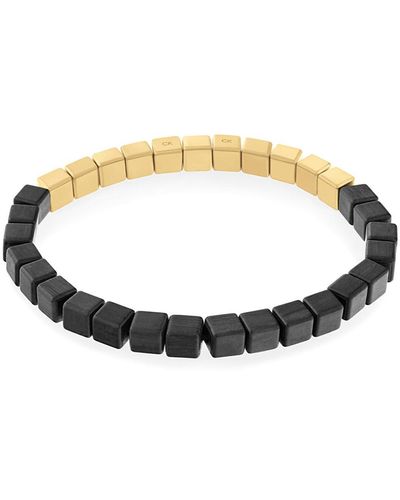 Calvin Klein Ck Beaded Collectie Armband - 35000428, Eén Maat, Hout, Geen Edelsteen - Zwart