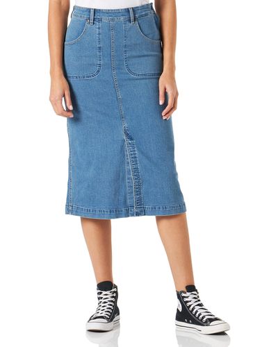 Lee Jeans All Purpose Midi Chester Stone Skirt - Blau