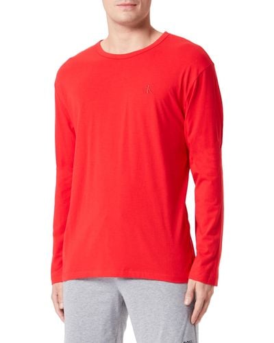 Calvin Klein Rundhalsausschnitt L/S T-Shirts - Rot