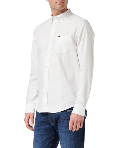 Lee Jeans Button Down Hemd - Weiß