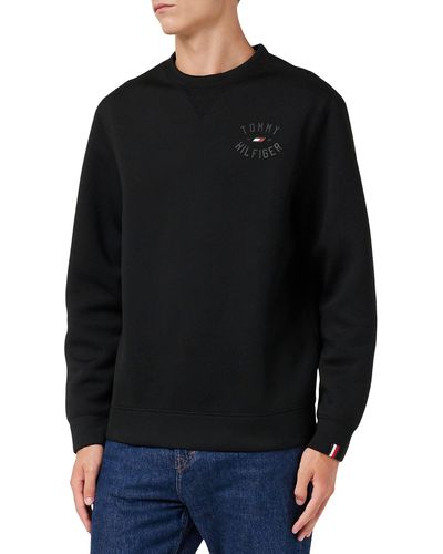 Tommy Hilfiger Varsity Graphic Crew Sweatshirts - Zwart