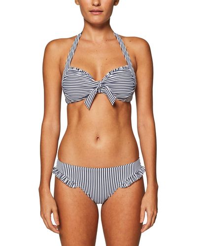 Esprit Clearwater Beach Padded Halterne Reggiseno Bikini - Blu