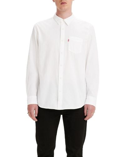 Levi's Sunset 1-Pocket Standard Hemd mit Button-Down-Kragen - Weiß