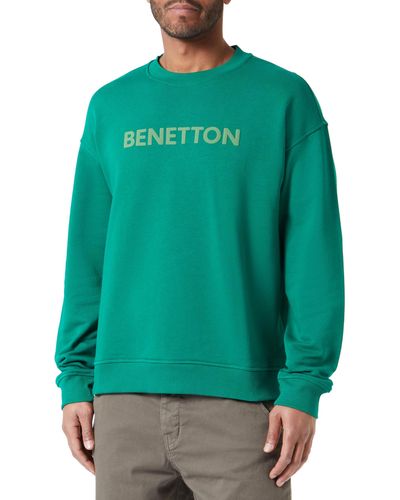 Benetton Masche G/C M/L 3J68U100F Sweatshirt - Grün