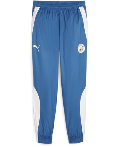PUMA Pantalon tissé d'Avant-Match chester City XL Lake Blue White - Bleu
