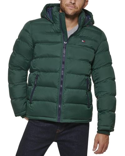 Tommy Hilfiger Hooded Puffer Jacket - Green