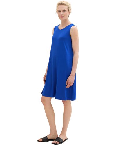 Tom Tailor Basic Jersey Kleid - Blau