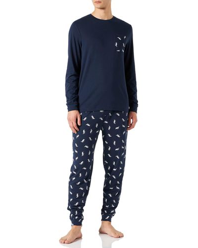Women'secret Navy Pyjama Voor - Blauw
