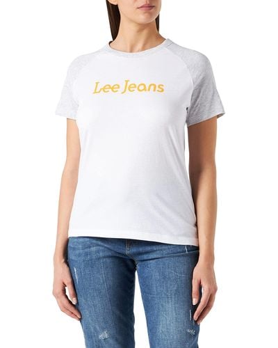Lee Jeans Raglan Tee T-Shirt - Weiß