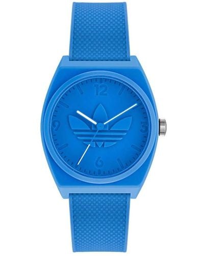adidas Originals Project Two Plastic/resin Fashion Analogue Solar Watch - Aost22033 - Blue