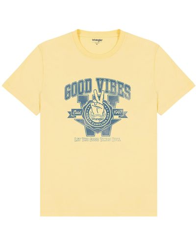 Wrangler Varsity Tea T-shirt - Yellow