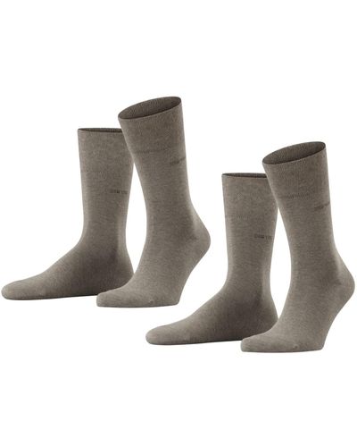 Esprit Basic Easy 2-Pack chaussettes homme coton biologique durable gris noir plus de couleurs renforcées fines sans motif pour été ou - Multicolore