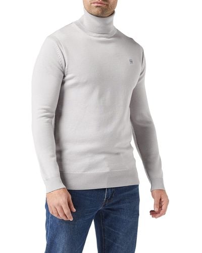 G-Star RAW Premium Core Turtle Neck Pullover Sweater - Grijs