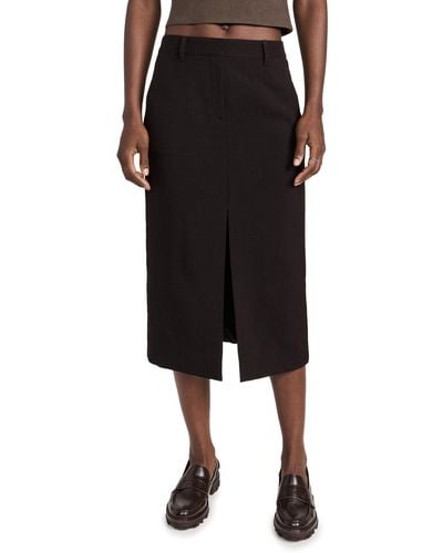 Theory Midi Trouser Skirt - Black