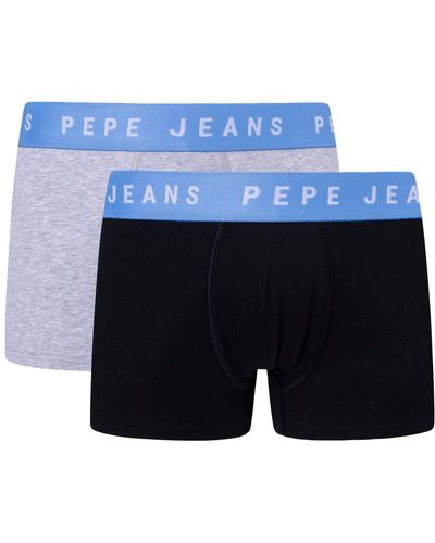 Pepe Jeans Logo Tk LR 2P Bañadores Ajustados para Hombre - Azul