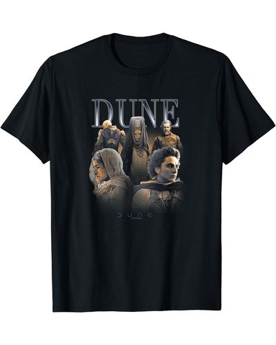 Dune Dune Part Two Epic Characters Group Shot Vintage Portrait T-shirt - Black