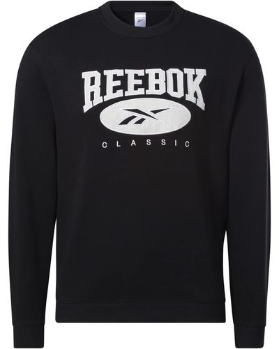 Reebok 's Classics Archive Essentials Crewneck Sweatshirt - Black