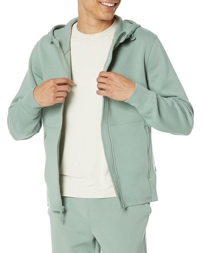 Amazon Essentials Active Sweat Zip Through Hooded Sweatshirt - Green