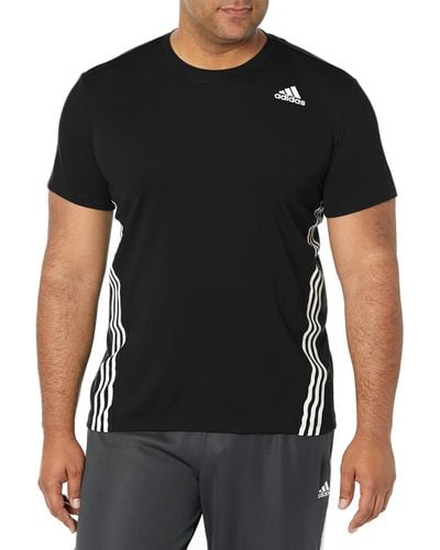 adidas Aeroready -T-Shirt mit 3 Streifen - Schwarz