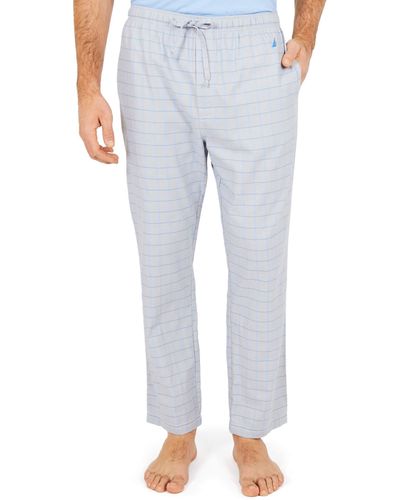 Nautica Soft Woven 100% Cotton Elastic Waistband Sleep Pajama Pant - Gray