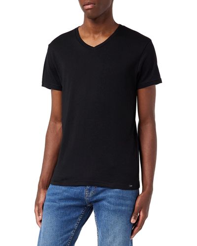 Lee Jeans Twin Pack V Neck Black White T-Shirt - Nero