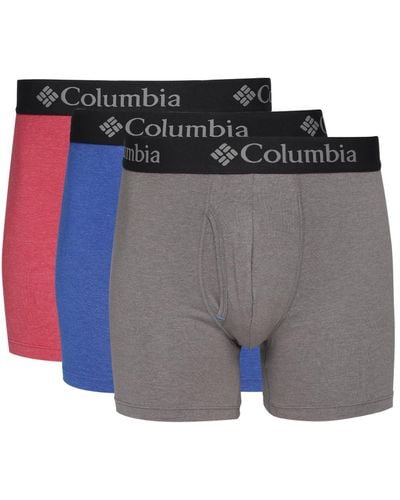 Columbia Performance Cotton Stretch Boxer Briefs 3 Pack - Grey