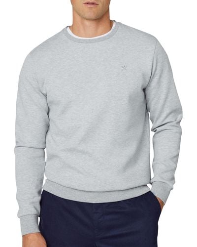 Hackett Double Knit Crew Sweatshirt - Grey