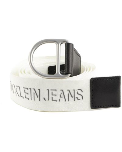 Calvin Klein CKJ Slider Belt W110 Bright White - Mettallic
