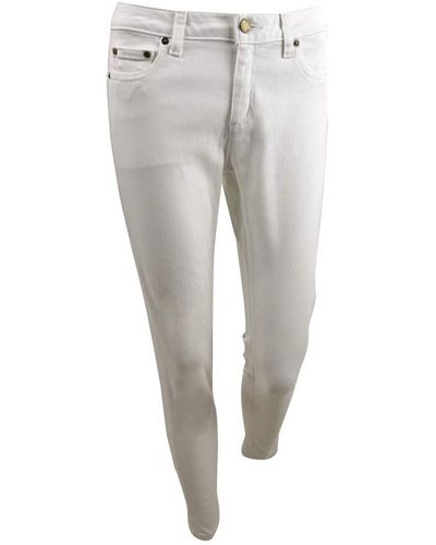 Michael Kors Michael Petite Selma White Skinny Jeans - Grigio