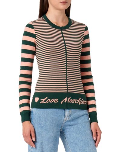 Love Moschino Zipped in Blended Wool Jacket - Mehrfarbig