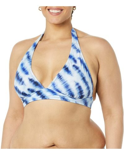 Amazon Essentials Top de Bikini con Tirantes - Azul