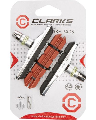 Clarks Xtr Type V-brake Pads Groef Fit Zwart + Extra Pads Rood £9,89 - Meerkleurig