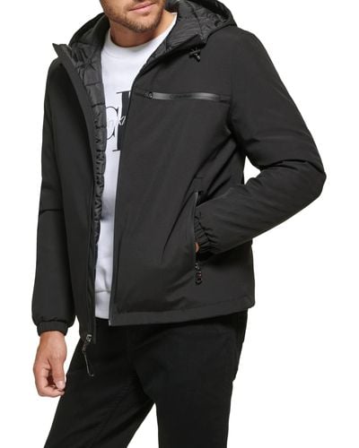 Calvin Klein Classic Hooded Stretch Jacket - Black
