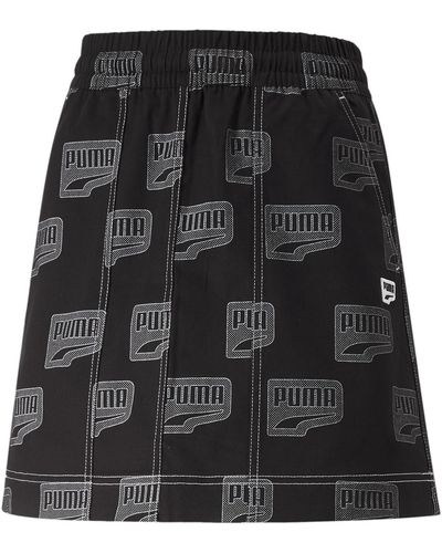 PUMA Downtown Aop Mini Skirt - Black