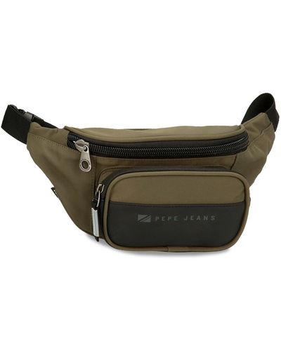 Pepe Jeans Jarvis Waist Bag Green 30x13x5cm Faux Leather And Polyester L By Joumma Bags