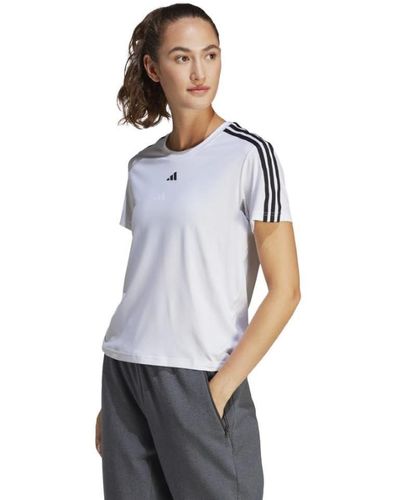 adidas Tr-es 3s T-shirt Voor - Wit