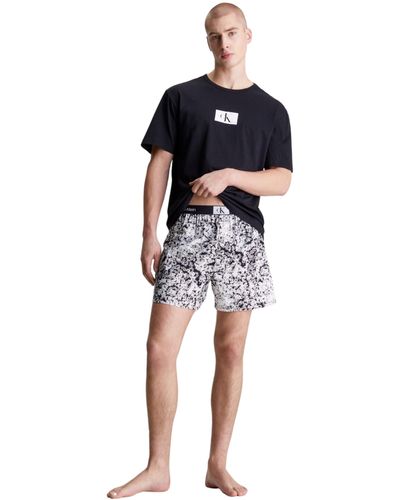 Calvin Klein S/s Boxer Set 000nm2527e Pyjamas - Black