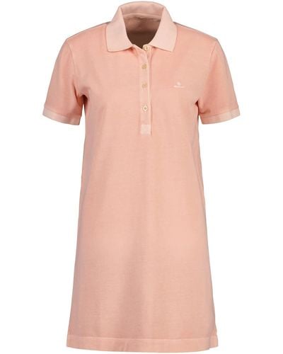 GANT Sunfaded Ss Polo Pique Dress - Pink