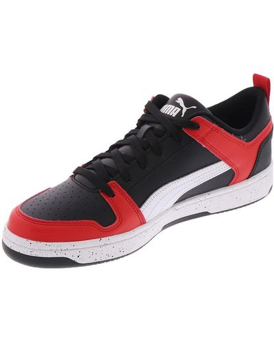 PUMA Rebound Layup Low Speckle Sneaker - Red