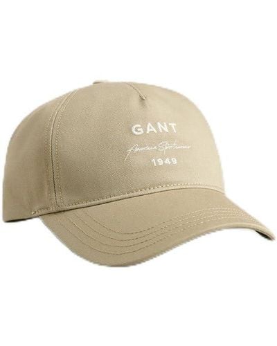 GANT Logo Script Cotton Twill Cap Baseballkappe - Natur