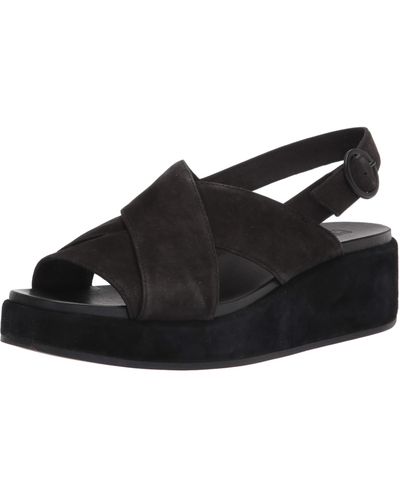 Camper Misia Wedge Sandaal Voor - Zwart